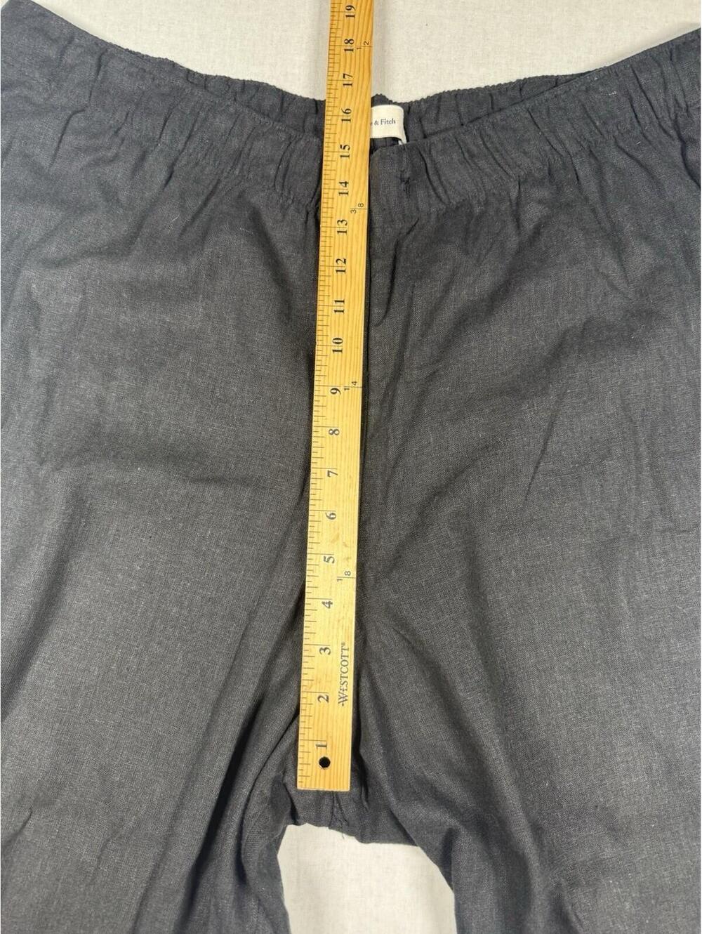 Abercrombie & Fitch Pants Women‎ Sz XXL 41x30 Black Wide Leg Lined Linen Blend - Picture 7 of 11